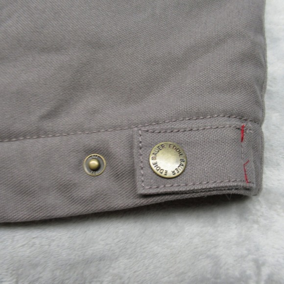 Eddie Bauer Foreman Jacket Men XL Gray Canvas Fit Sherpa Lined Full Zip Workwear - Picture 7 of 16